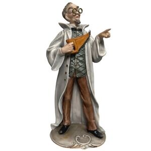 Doctor With Saw Capodimonte Porcelain Figurine Signed Pucci Naples Collectible